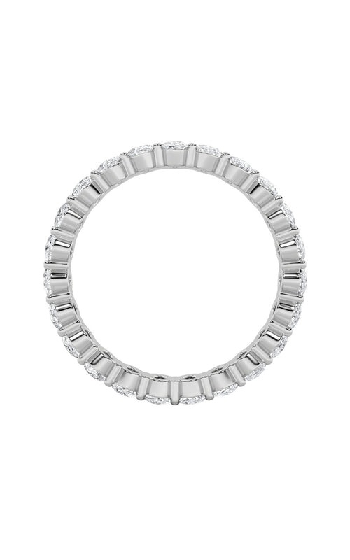 2.9CTW Oval Shaped Lab Grown Diamond Split Prong Eternity Ring in 14K Gold (F/VS)