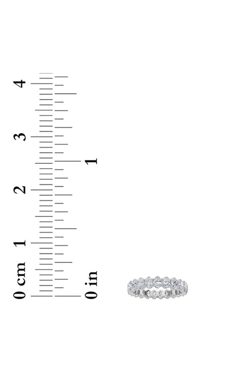 2.9CTW Oval Shaped Lab Grown Diamond Split Prong Eternity Ring in 14K Gold (F/VS)