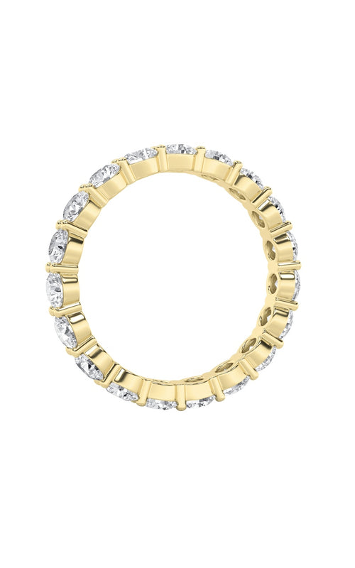 2.85CTW Round Shaped Lab Grown Diamond Split Prong Eternity Ring in 14K Gold (F/VS)