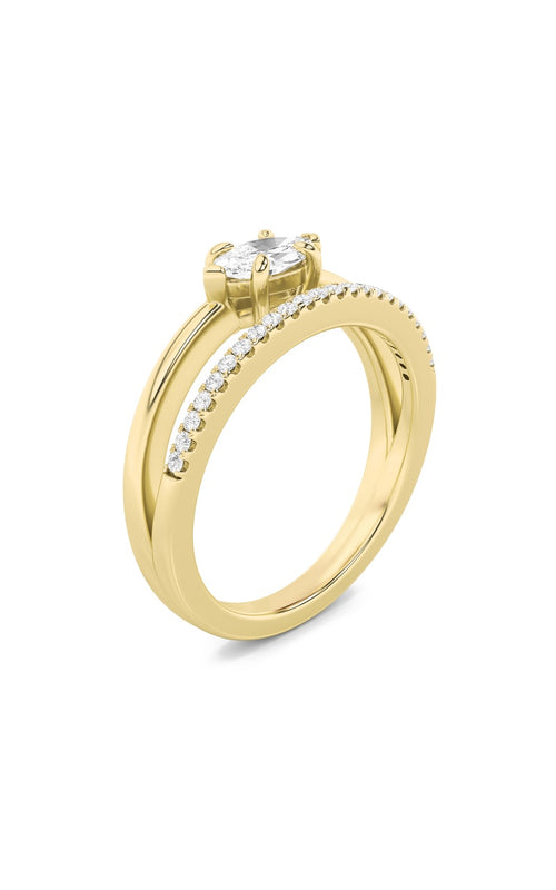 0.5CTW Marquise Shaped Lab Grown Diamond (G/VS) Ring in 14K Gold