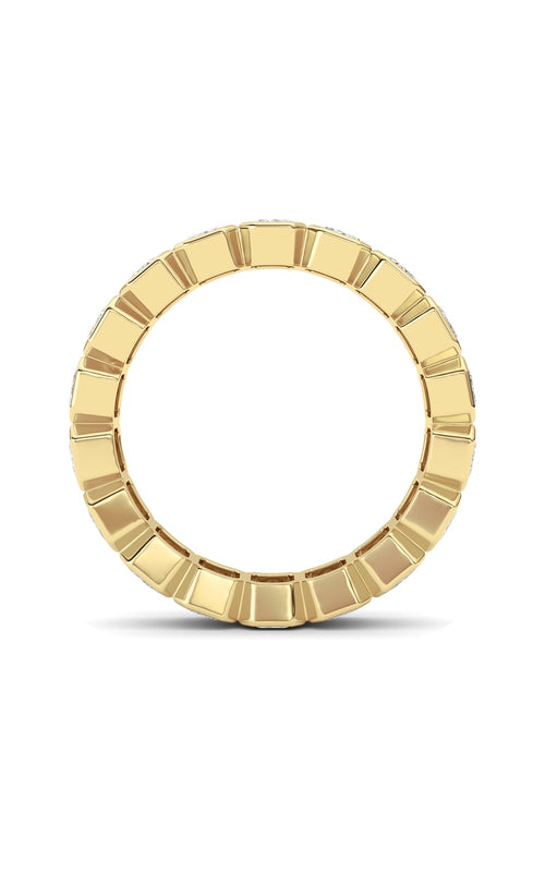 2.2CTW Emerald Shaped Lab Grown Diamond (F/VS) Eternity Band Ring in 14K Gold