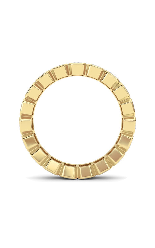 2.2CTW Emerald Shaped Lab Grown Diamond (F/VS) Eternity Band Ring in 14K Gold