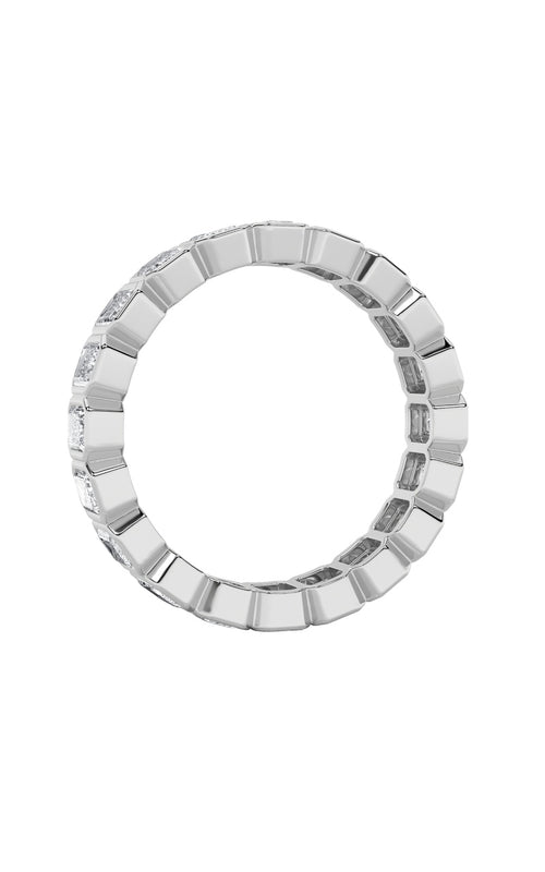 2.5CTW Emerald Shaped Lab Grown Diamond (F/VS) Eternity Band Ring in 14K Gold