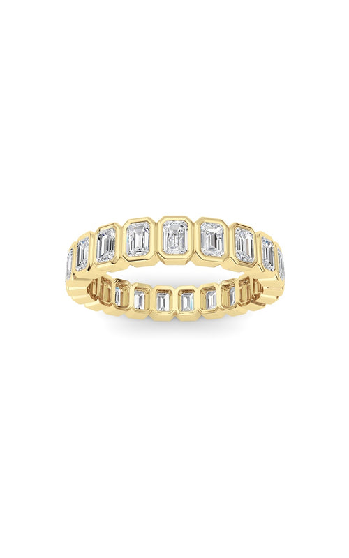 2.6CTW Emerald Shaped Lab Grown Diamond (F/VS) Eternity Band Ring in 14K Gold