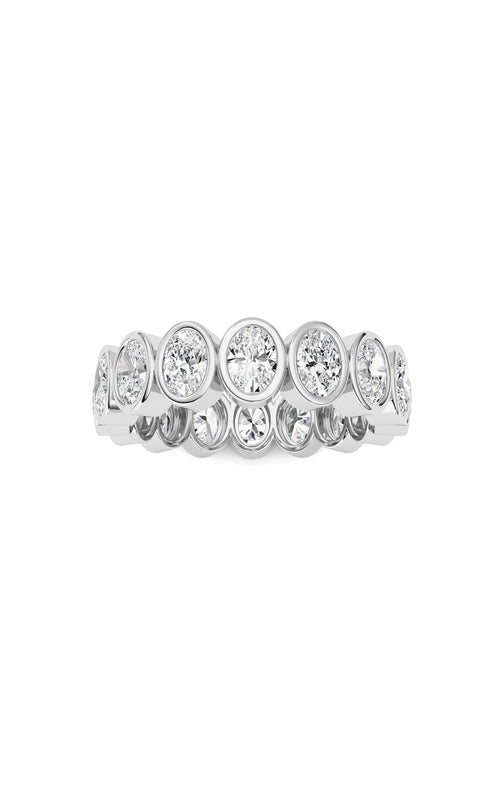 2CTW Oval Shaped Lab Grown Diamond (F/VS) Eternity Band Ring in 14K Gold