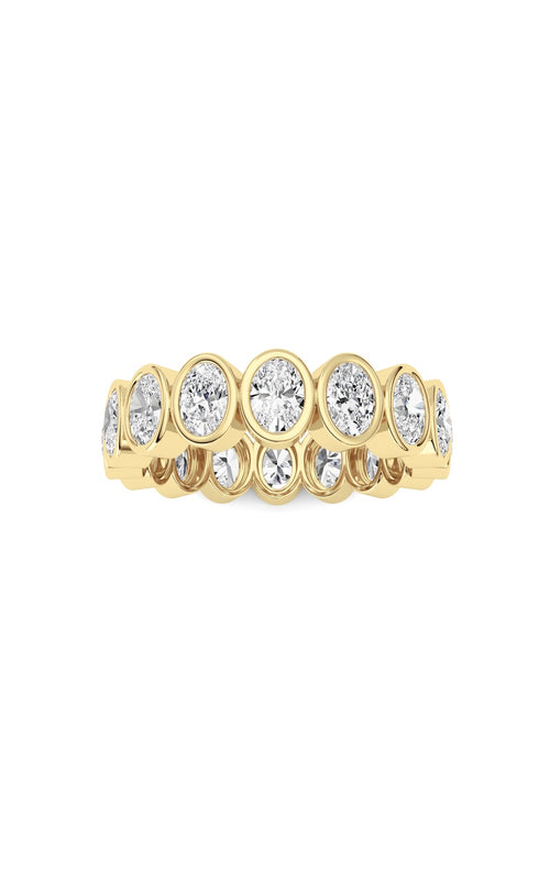 2CTW Oval Shaped Lab Grown Diamond (F/VS) Eternity Band Ring in 14K Gold