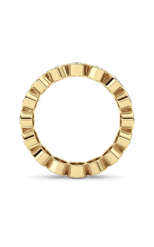 2CTW Oval Shaped Lab Grown Diamond (F/VS) Eternity Band Ring in 14K Gold