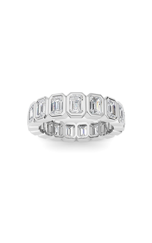 2.5CTW Emerald Shaped Lab Grown Diamond (F/VS) Eternity Band Ring in 14K Gold