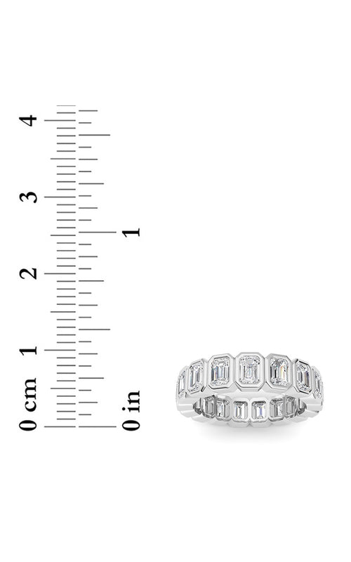 2.5CTW Emerald Shaped Lab Grown Diamond (F/VS) Eternity Band Ring in 14K Gold