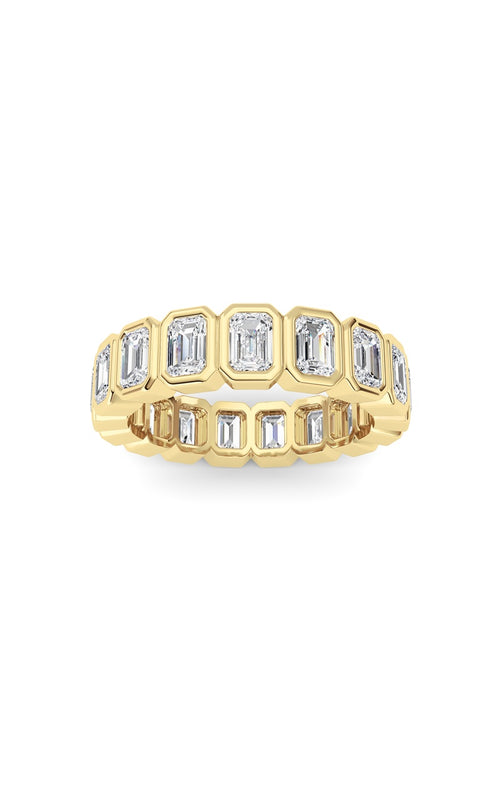 2.5CTW Emerald Shaped Lab Grown Diamond (F/VS) Eternity Band Ring in 14K Gold