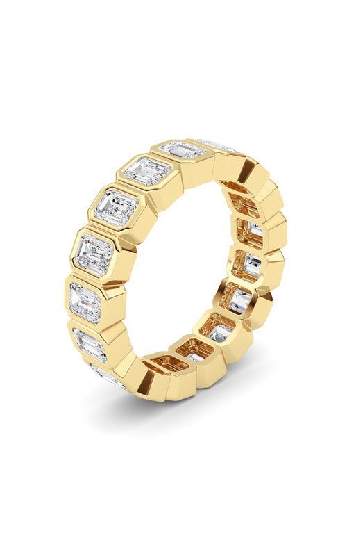 2.5CTW Emerald Shaped Lab Grown Diamond (F/VS) Eternity Band Ring in 14K Gold