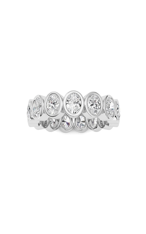 2.2CTW Oval Shaped Lab Grown Diamond (F/VS) Eternity Band Ring in 14K Gold