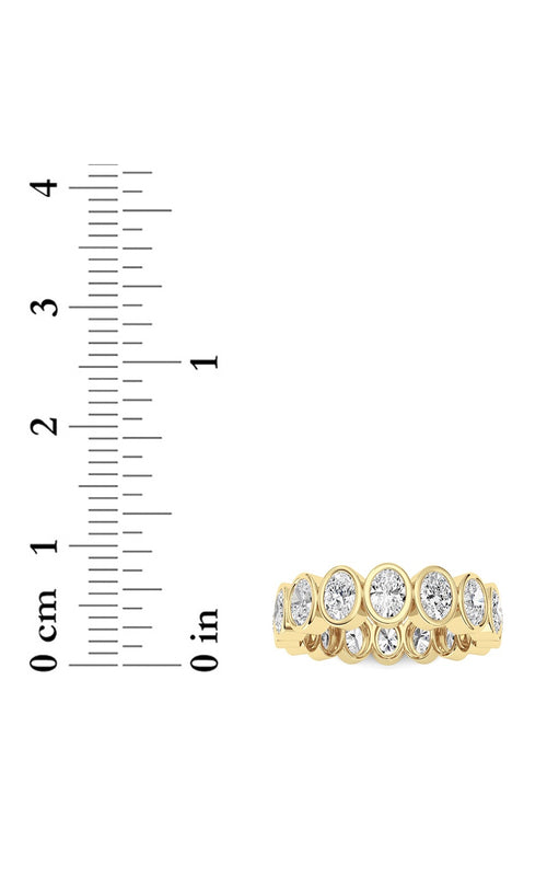 2.4CTW Oval Shaped Lab Grown Diamond (F/VS) Eternity Band Ring in 14K Gold