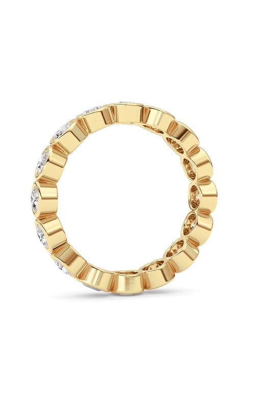 2.4CTW Round Shaped Lab Grown Diamond (F/VS) Eternity Band Ring in 14K Gold