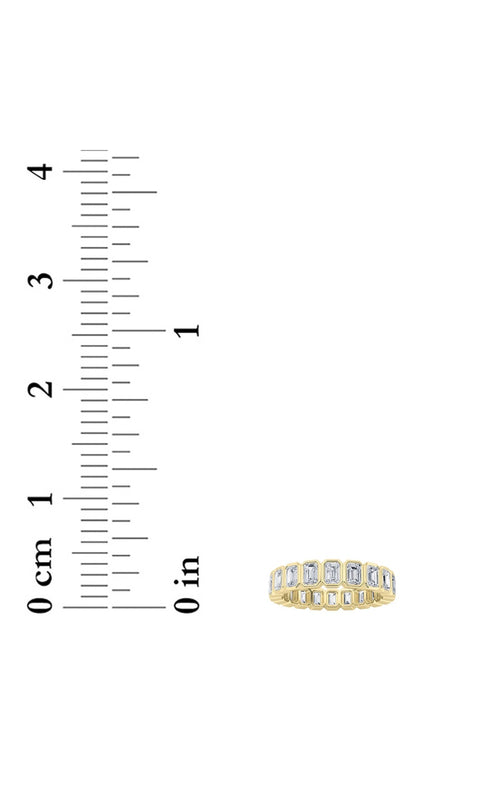 3.25CTW Emerald Shaped Lab Grown Diamond (F/VS) Eternity Band Ring in 14K Gold