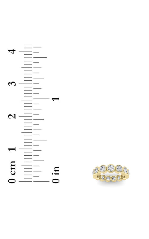 2.7CTW Round Shaped Lab Grown Diamond (F/VS) Eternity Band Ring in 14K Gold
