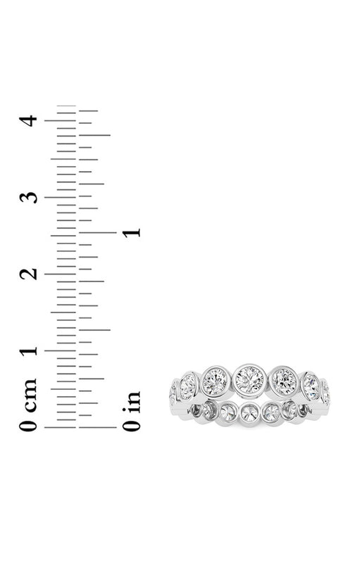 2.9CTW Round Shaped Lab Grown Diamond (F/VS) Eternity Band Ring in 14K Gold