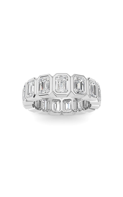 3.75CTW Emerald Shaped Lab Grown Diamond (F/VS) Eternity Band Ring in 14K Gold