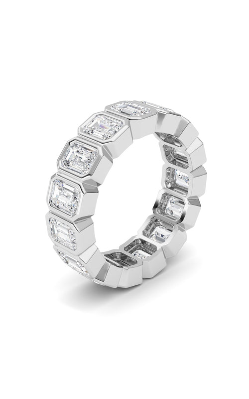 3.75CTW Emerald Shaped Lab Grown Diamond (F/VS) Eternity Band Ring in 14K Gold