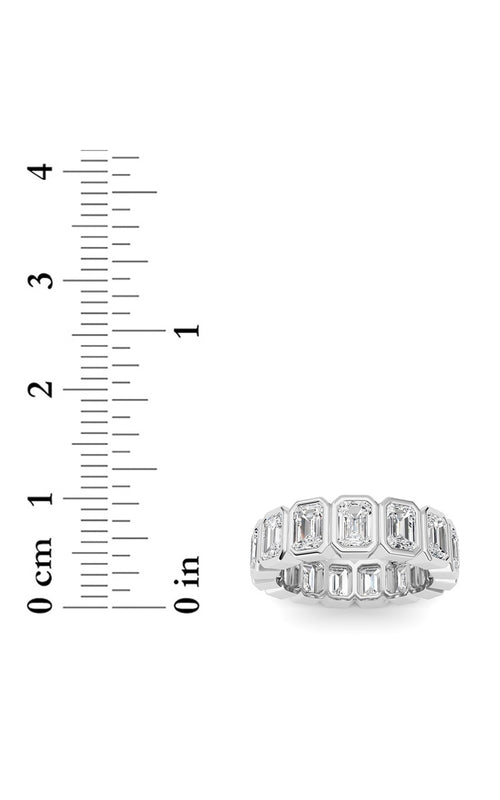 3.75CTW Emerald Shaped Lab Grown Diamond (F/VS) Eternity Band Ring in 14K Gold