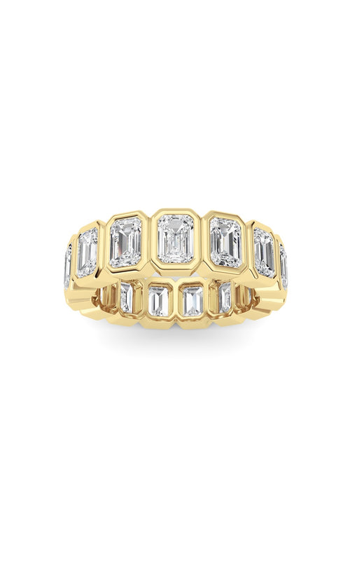 3.75CTW Emerald Shaped Lab Grown Diamond (F/VS) Eternity Band Ring in 14K Gold