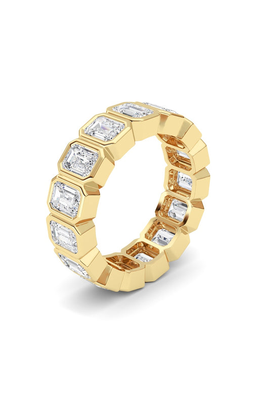 3.75CTW Emerald Shaped Lab Grown Diamond (F/VS) Eternity Band Ring in 14K Gold