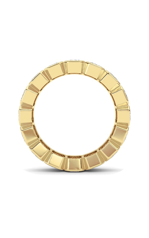 4CTW Emerald Shaped Lab Grown Diamond (F/VS) Eternity Band Ring in 14K Gold