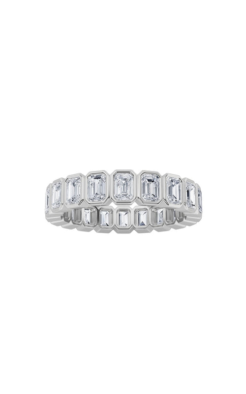 4.25CTW Emerald Shaped Lab Grown Diamond (F/VS) Eternity Band Ring in 14K Gold