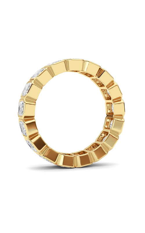 4.25CTW Emerald Shaped Lab Grown Diamond (F/VS) Eternity Band Ring in 14K Gold