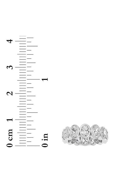 3.5CTW Oval Shaped Lab Grown Diamond (F/VS) Eternity Band Ring in 14K Gold