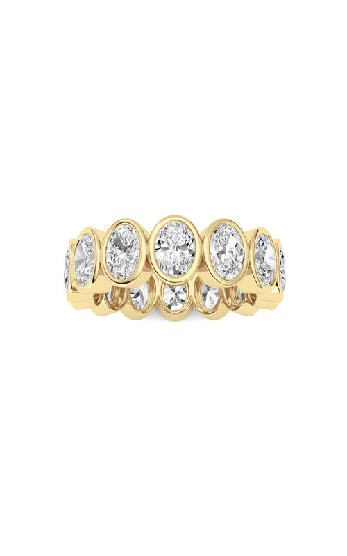 3.5CTW Oval Shaped Lab Grown Diamond (F/VS) Eternity Band Ring in 14K Gold