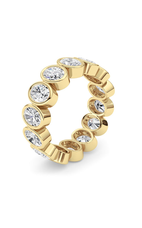 3.5CTW Oval Shaped Lab Grown Diamond (F/VS) Eternity Band Ring in 14K Gold