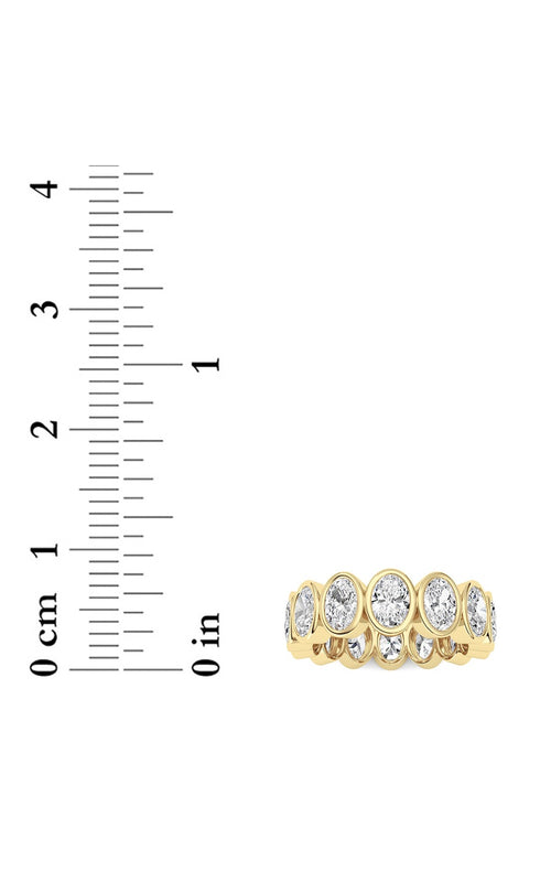 3.5CTW Oval Shaped Lab Grown Diamond (F/VS) Eternity Band Ring in 14K Gold