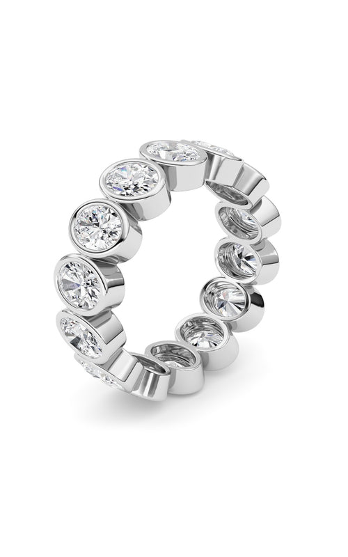 3.5CTW Oval Shaped Lab Grown Diamond (F/VS) Eternity Band Ring in 14K Gold