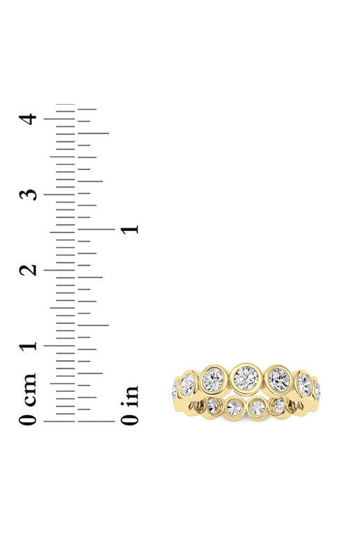 3.8CTW Round Shaped Lab Grown Diamond (F/VS) Eternity Band Ring in 14K Gold
