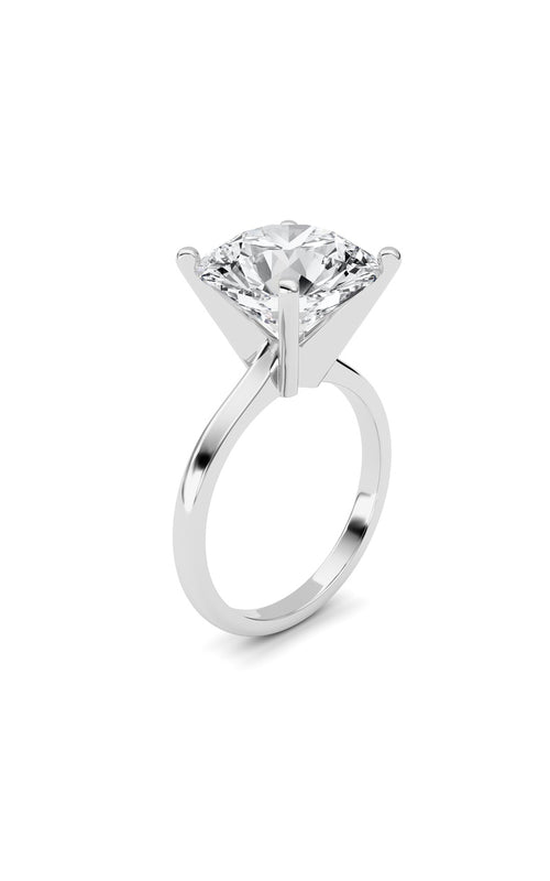 5CTW Round Shaped Lab Grown Diamond Classic Solitaire Ring in 14K Gold (F/VS)