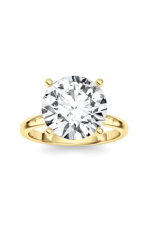 5CTW Round Shaped Lab Grown Diamond Classic Solitaire Ring in 14K Gold (F/VS)