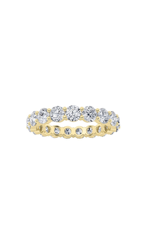 3CTW Round Shaped Lab Grown Diamond Split Prong Eternity Ring in 14K Gold (F/VS)
