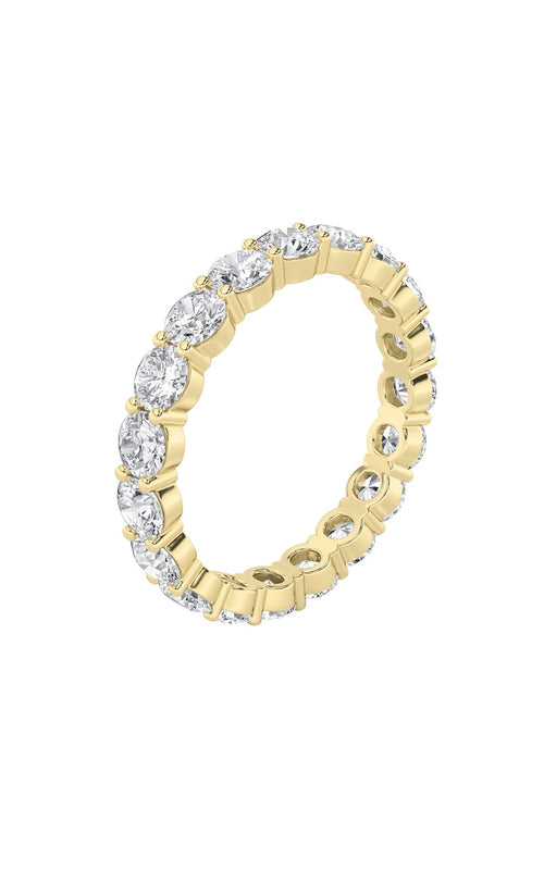 3CTW Round Shaped Lab Grown Diamond Split Prong Eternity Ring in 14K Gold (F/VS)