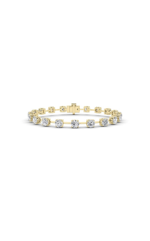 4CTW Round Shaped Lab Grown Diamond Split Prong Eternity Ring in 14K Gold (F/VS)