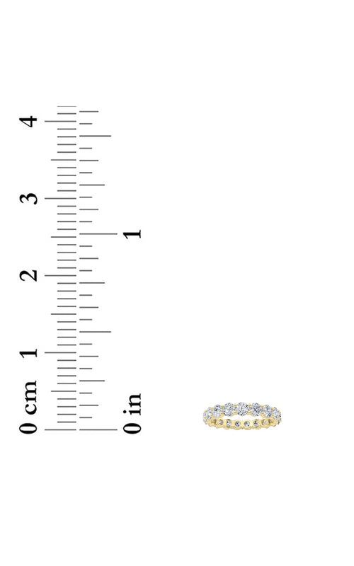 3CTW Round Shaped Lab Grown Diamond (F/VS) Stud RING in 14K Gold