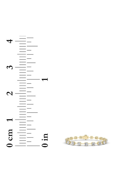 4CTW Round Shaped Lab Grown Diamond Split Prong Eternity Ring in 14K Gold (F/VS)