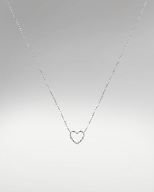 Women's Baguette and Round Heart Shaped Diamont Pendant