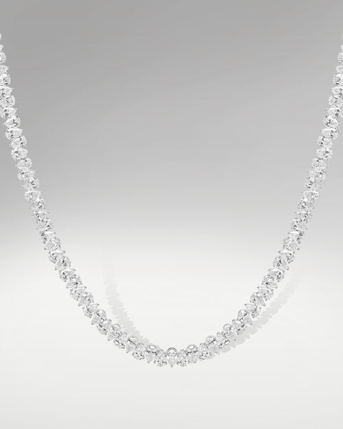 Womens Alternating Pear Tennis Necklace | Lucid Diamond Co Dallas, TX